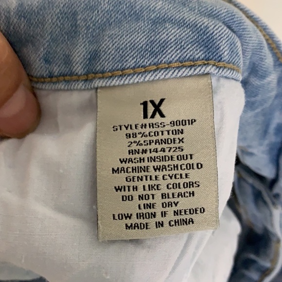 2 Nwt American Bazi 1X Denim Jogger Shorts - Picture 8 of 10